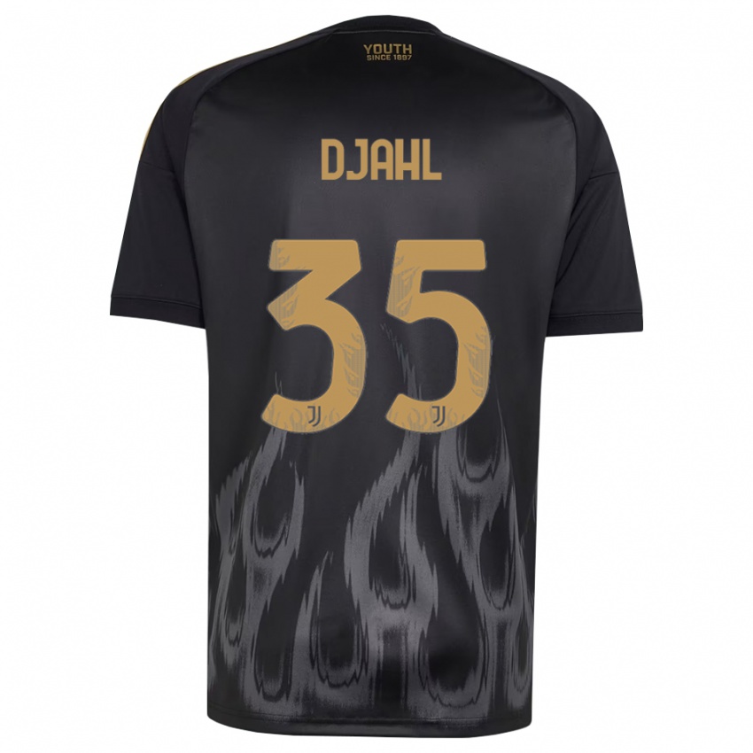 גברים Rayan Djahl #35 שחור חום ג'רזי קיט שלישי 2026/27 חולצה קצרה