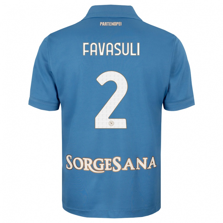 גברים Costantino Favasuli #2 כחול ערפיח לבן ג'רזי ביתית 2026/27 חולצה קצרה
