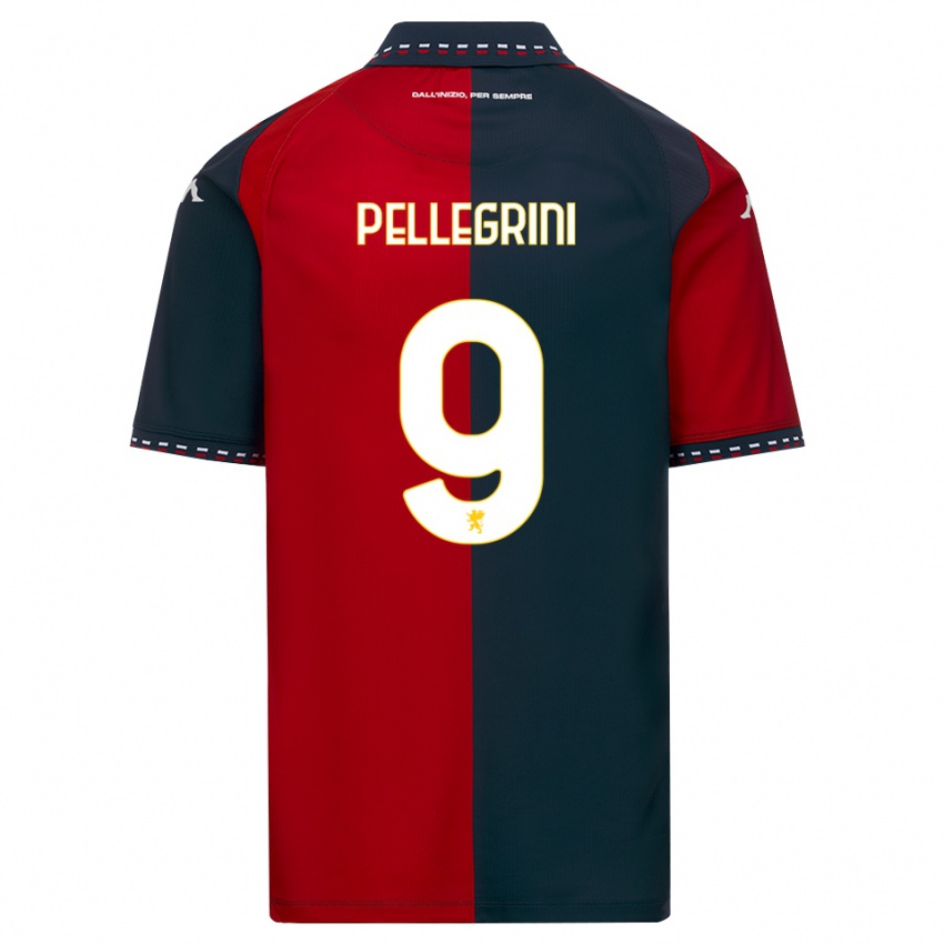 נשים Fernando Pellegrini #9 אדום שחור לבן ג'רזי ביתית 2026/27 חולצה קצרה
