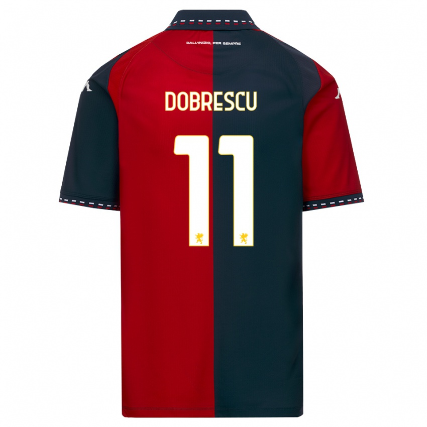 נשים Ianis Dobrescu #11 אדום שחור לבן ג'רזי ביתית 2026/27 חולצה קצרה
