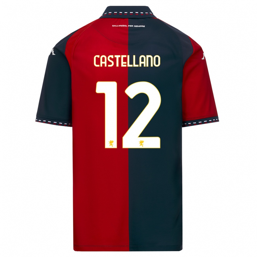 נשים Cristiano Castellano #12 אדום שחור לבן ג'רזי ביתית 2026/27 חולצה קצרה