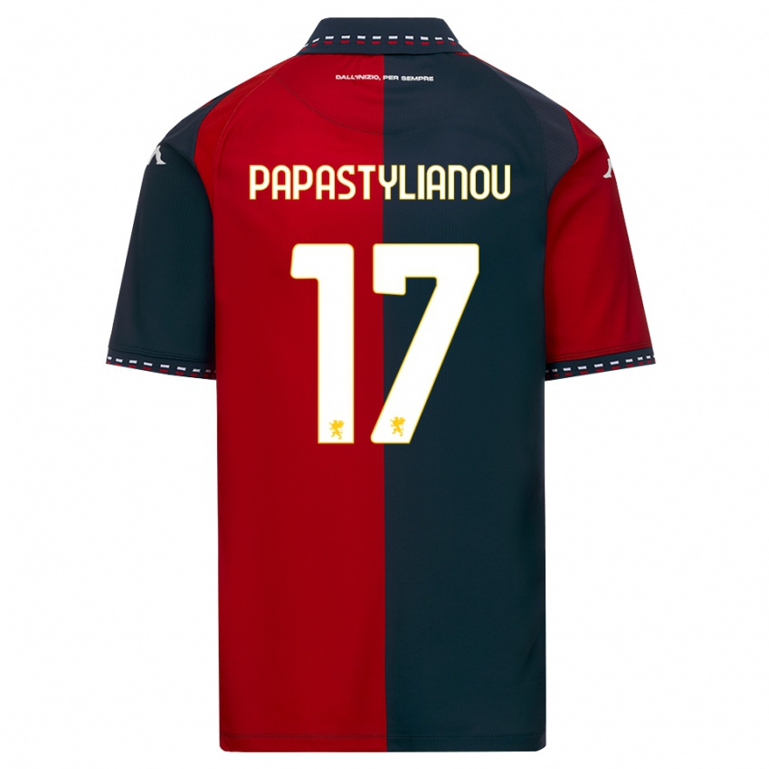 נשים Lysandros Andreas Papastylianou #17 אדום שחור לבן ג'רזי ביתית 2026/27 חולצה קצרה