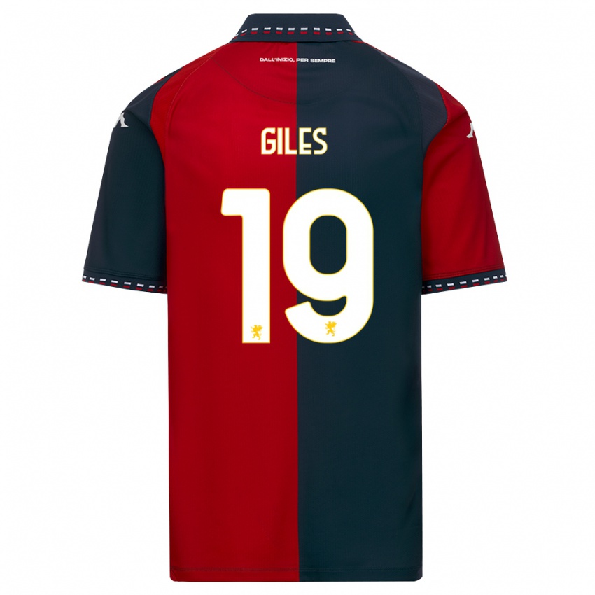 נשים Heidi Giles #19 אדום שחור לבן ג'רזי ביתית 2026/27 חולצה קצרה