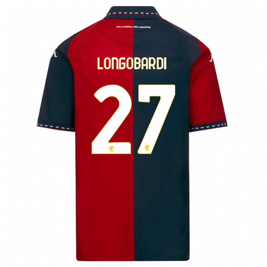 נשים Giovanni Longobardi #27 אדום שחור לבן ג'רזי ביתית 2026/27 חולצה קצרה