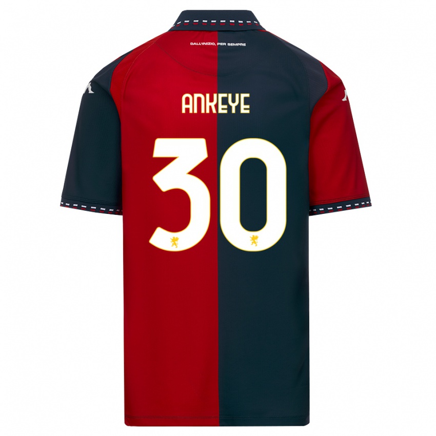 נשים David Ankeye #30 אדום שחור לבן ג'רזי ביתית 2026/27 חולצה קצרה