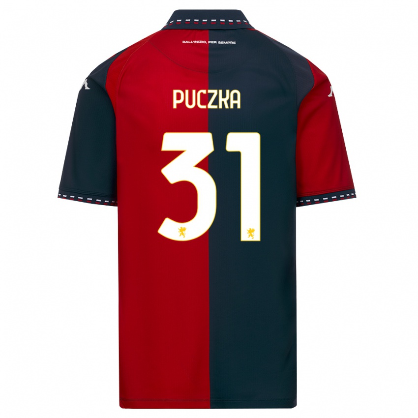 נשים David Puczka #31 אדום שחור לבן ג'רזי ביתית 2026/27 חולצה קצרה