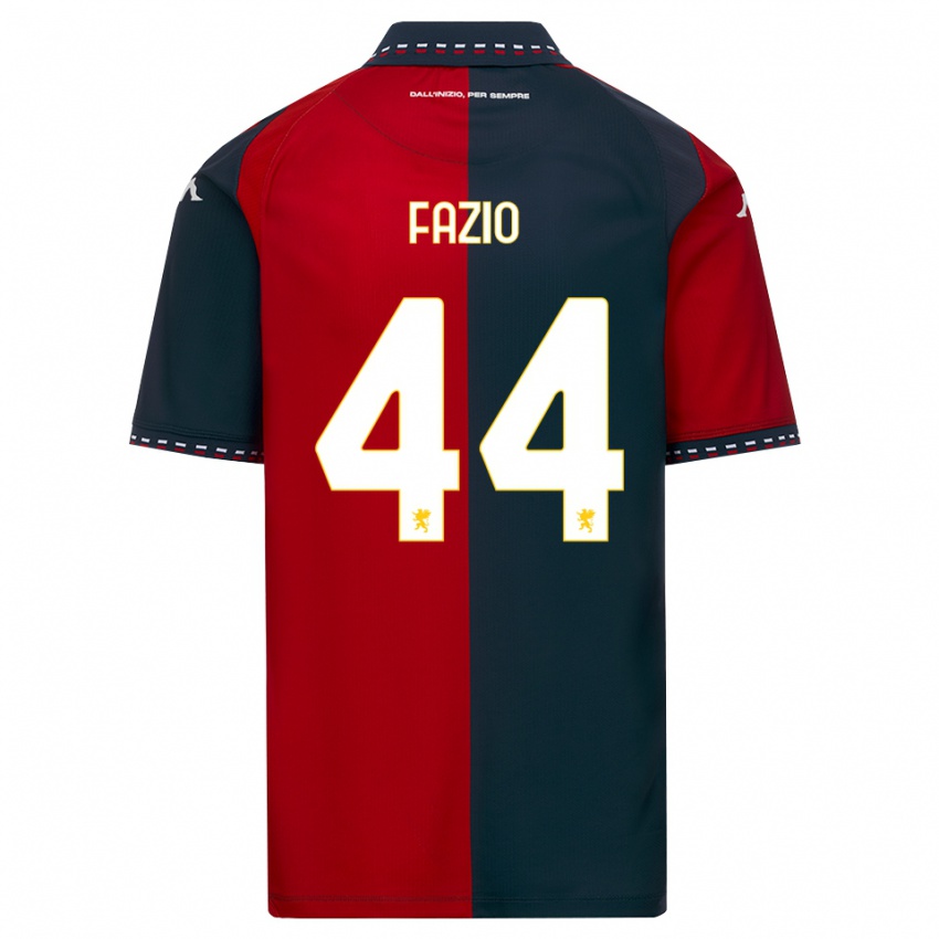 נשים Agostino Fazio #44 אדום שחור לבן ג'רזי ביתית 2026/27 חולצה קצרה