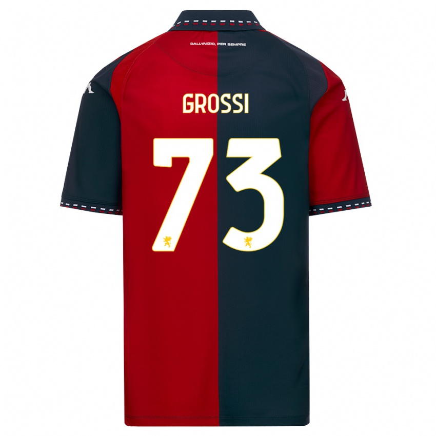 נשים Jacopo Grossi #73 אדום שחור לבן ג'רזי ביתית 2026/27 חולצה קצרה