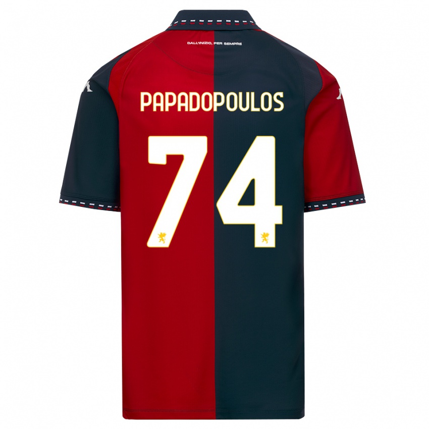 נשים Christos Papadopoulos #74 אדום שחור לבן ג'רזי ביתית 2026/27 חולצה קצרה
