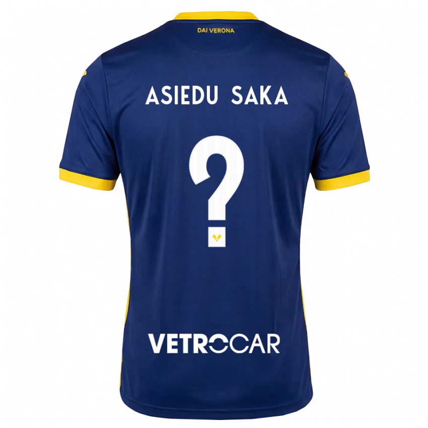 נשים Benedict Asiedu Saka #0 כחול מלכותי צהוב לבן ג'רזי ביתית 2026/27 חולצה קצרה
