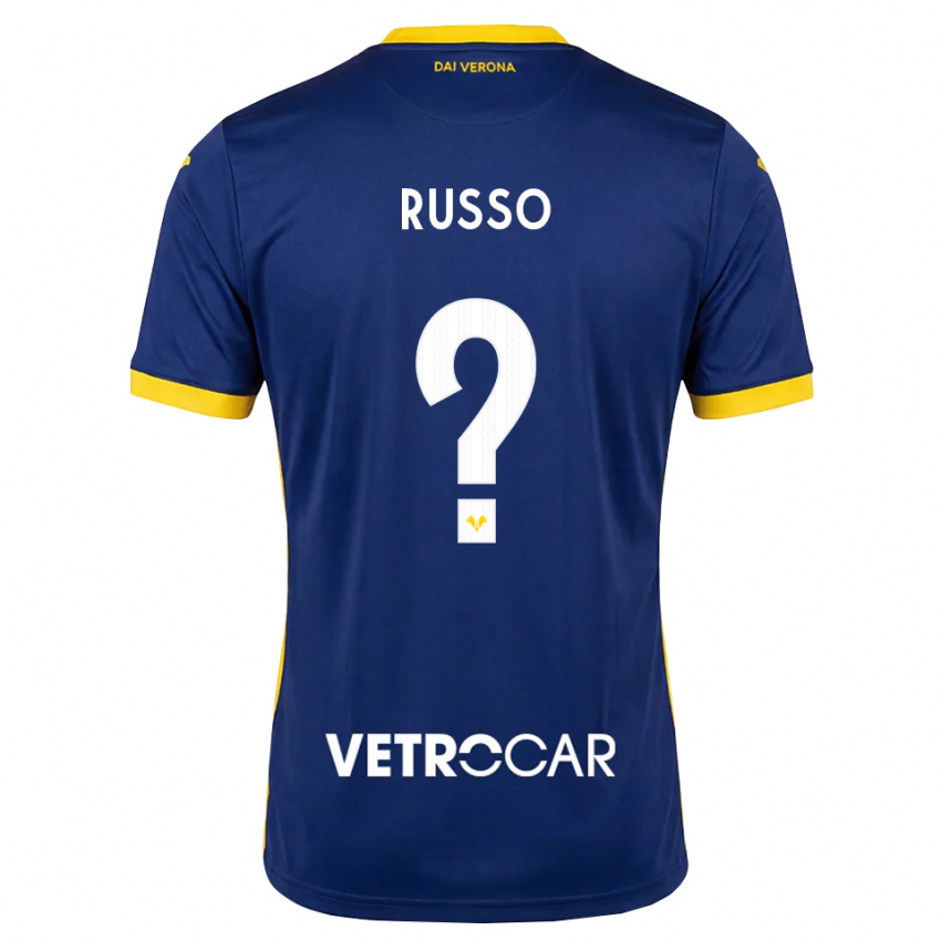 נשים Ermes Russo #0 כחול מלכותי צהוב לבן ג'רזי ביתית 2026/27 חולצה קצרה