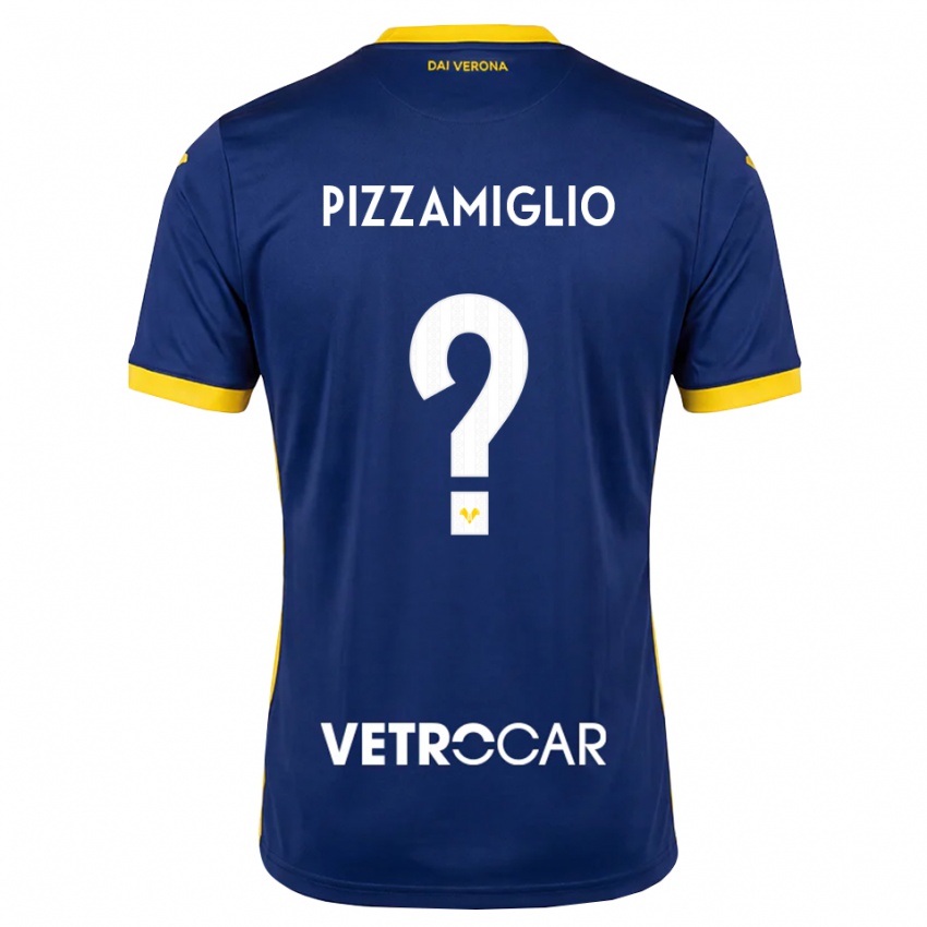 נשים Gianmaria Pizzamiglio #0 כחול מלכותי צהוב לבן ג'רזי ביתית 2026/27 חולצה קצרה