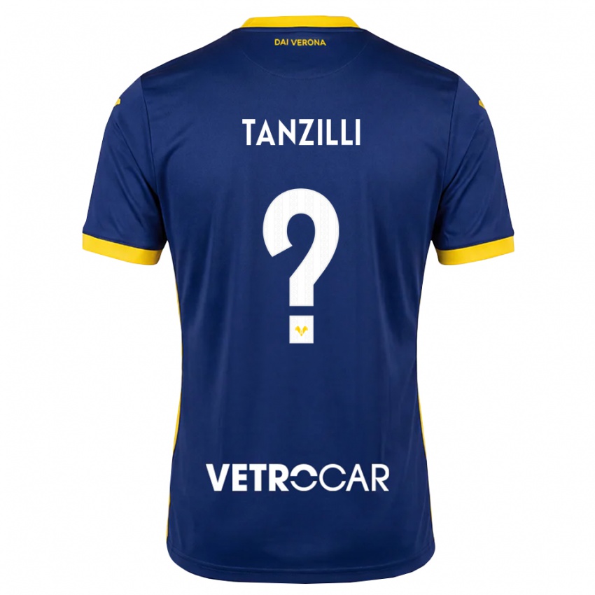 נשים Riccardo Tanzilli #0 כחול מלכותי צהוב לבן ג'רזי ביתית 2026/27 חולצה קצרה