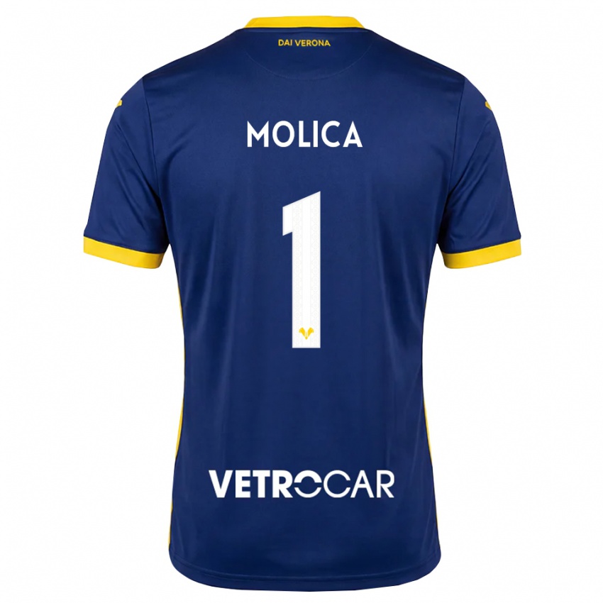 נשים Francesco Molica #1 כחול מלכותי צהוב לבן ג'רזי ביתית 2026/27 חולצה קצרה
