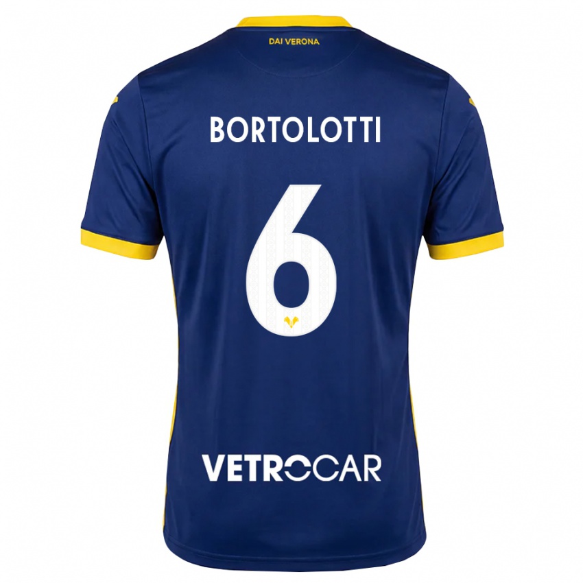 נשים Marco Bortolotti #6 כחול מלכותי צהוב לבן ג'רזי ביתית 2026/27 חולצה קצרה