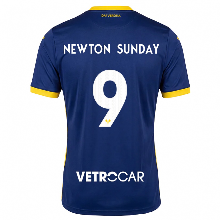 נשים Eloghosa Newton Sunday #9 כחול מלכותי צהוב לבן ג'רזי ביתית 2026/27 חולצה קצרה