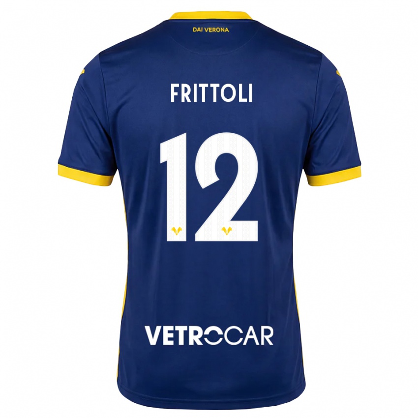 נשים Riccardo Frittoli #12 כחול מלכותי צהוב לבן ג'רזי ביתית 2026/27 חולצה קצרה