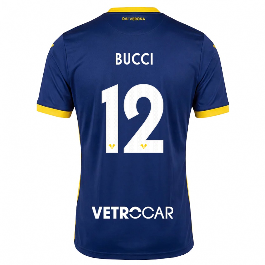 נשים Irene Bucci #12 כחול מלכותי צהוב לבן ג'רזי ביתית 2026/27 חולצה קצרה