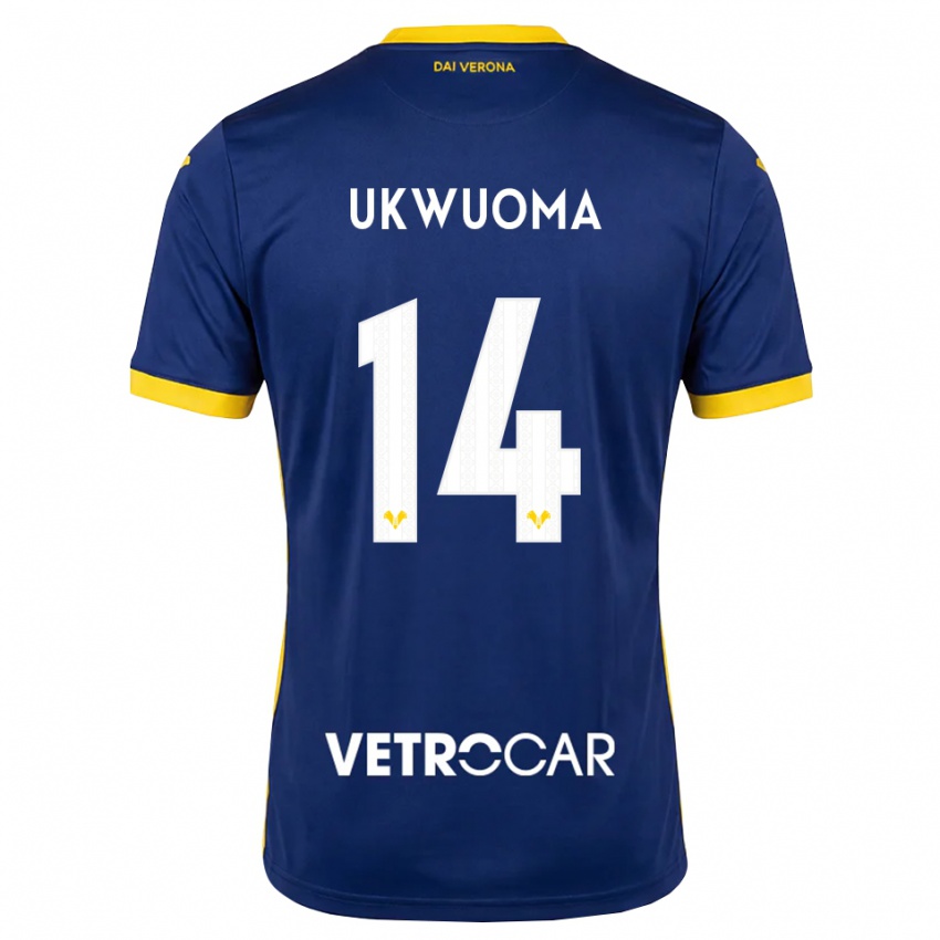 נשים Bright Ukwuoma #14 כחול מלכותי צהוב לבן ג'רזי ביתית 2026/27 חולצה קצרה