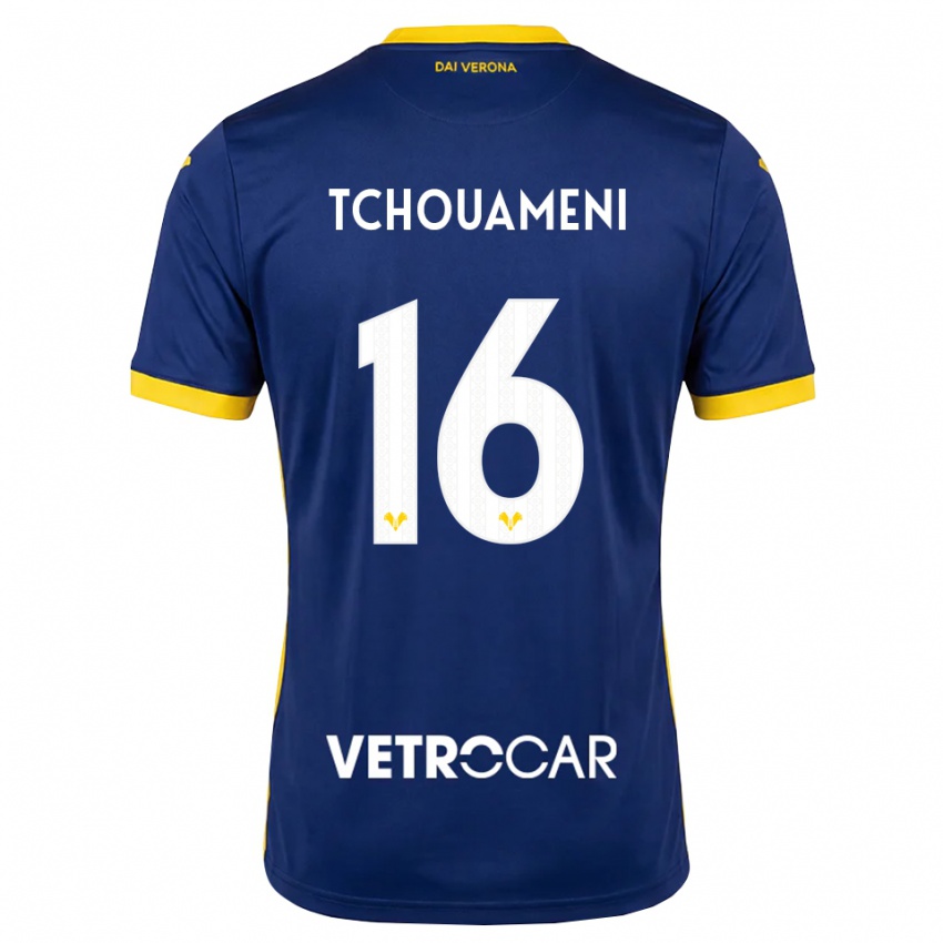 נשים Alex Tchouameni #16 כחול מלכותי צהוב לבן ג'רזי ביתית 2026/27 חולצה קצרה