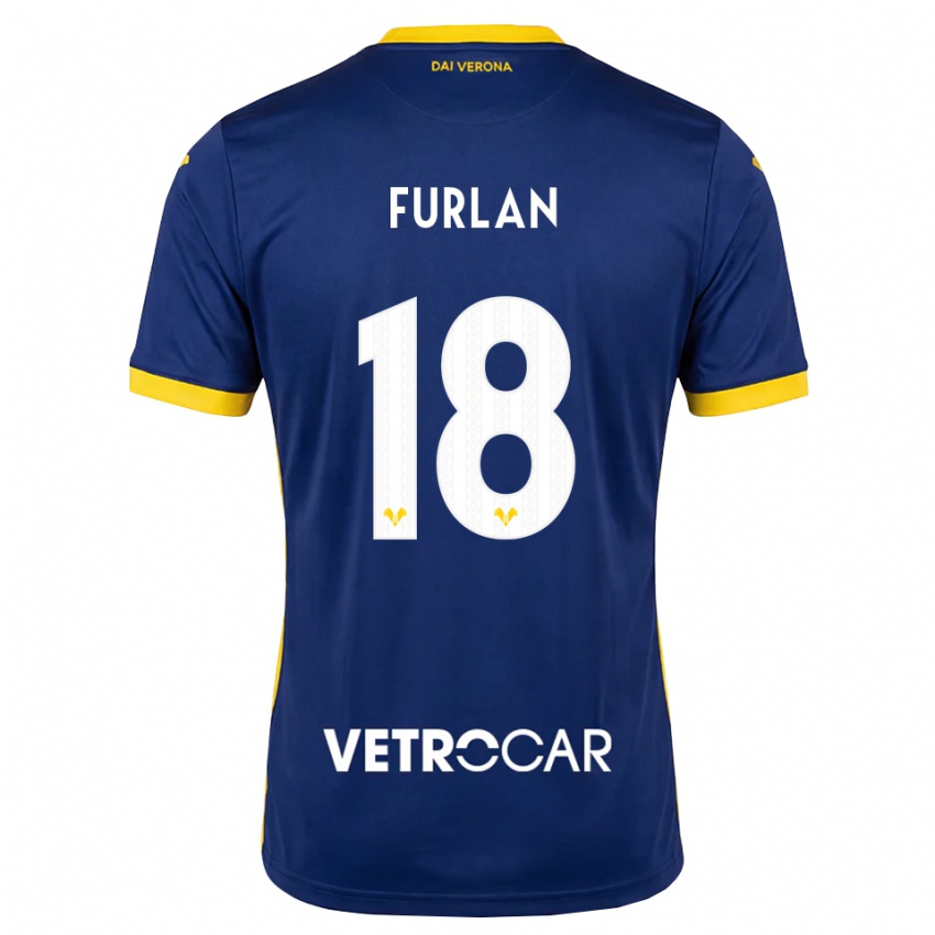 נשים David Furlan #18 כחול מלכותי צהוב לבן ג'רזי ביתית 2026/27 חולצה קצרה