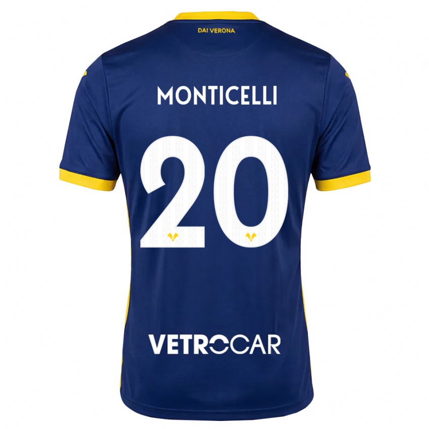 נשים Luca Monticelli #20 כחול מלכותי צהוב לבן ג'רזי ביתית 2026/27 חולצה קצרה