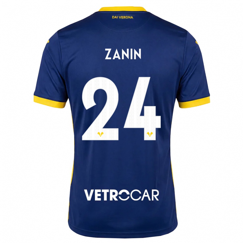 נשים David Zanin #24 כחול מלכותי צהוב לבן ג'רזי ביתית 2026/27 חולצה קצרה