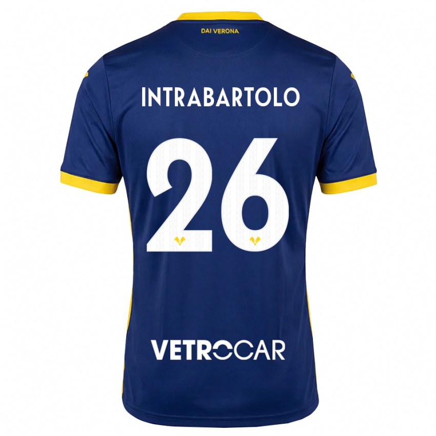 נשים Denis Intrabartolo #26 כחול מלכותי צהוב לבן ג'רזי ביתית 2026/27 חולצה קצרה