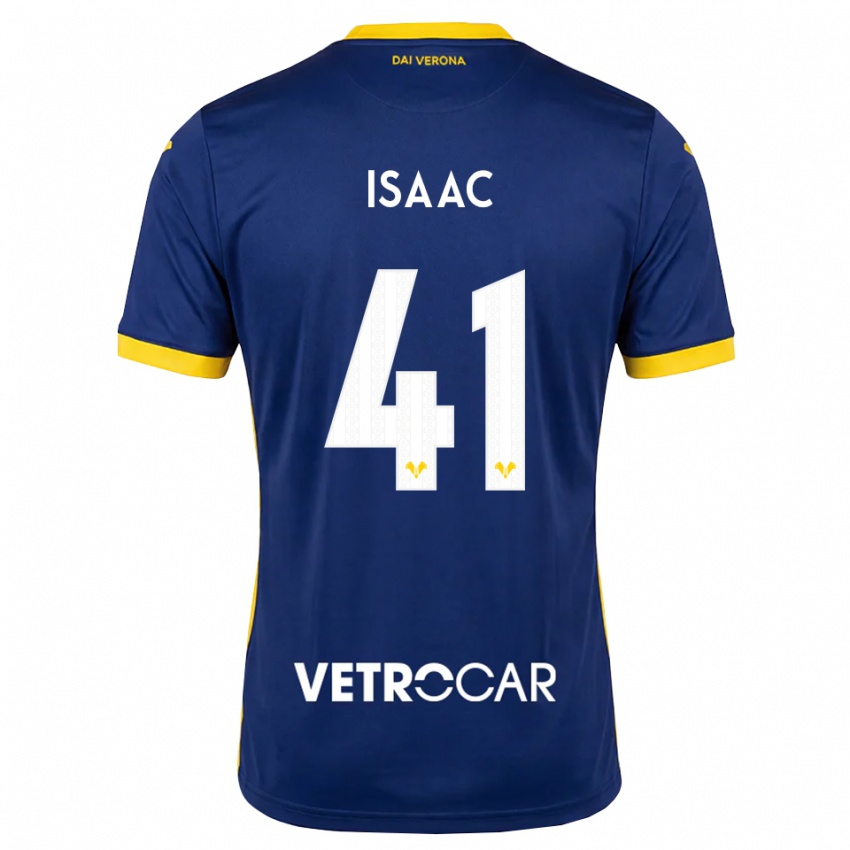 נשים Isaac #41 כחול מלכותי צהוב לבן ג'רזי ביתית 2026/27 חולצה קצרה