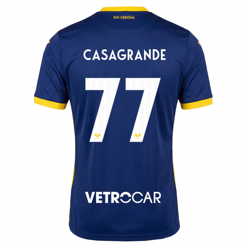 נשים Tommaso Casagrande #77 כחול מלכותי צהוב לבן ג'רזי ביתית 2026/27 חולצה קצרה