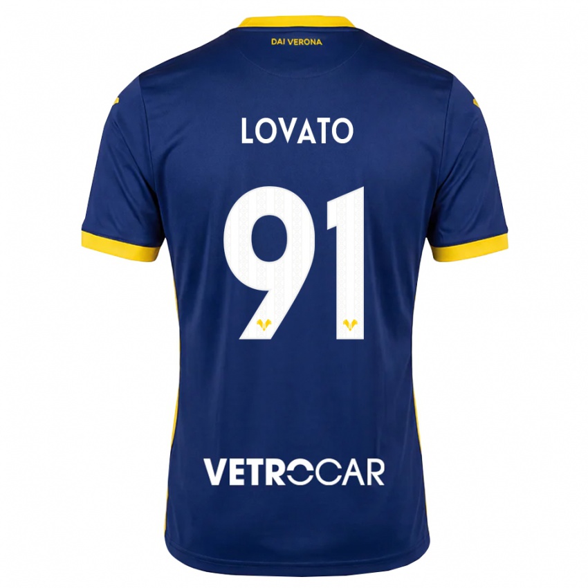 נשים אנריקו לובאטו #91 כחול מלכותי צהוב לבן ג'רזי ביתית 2026/27 חולצה קצרה