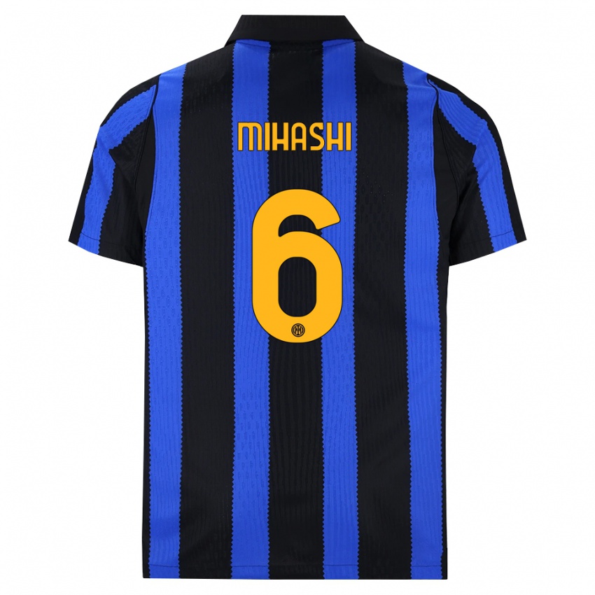נשים Mana Mihashi #6 שחור כחול צהוב ג'רזי ביתית 2026/27 חולצה קצרה נשים Mana Mihashi #6 שחור כחול צהוב ג'רזי ביתית 2026/27 חולצה קצרה