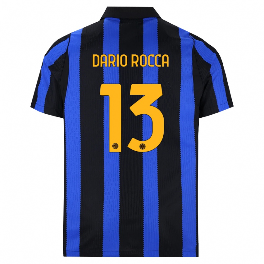 נשים Edoardo Dario Rocca #13 שחור כחול צהוב ג'רזי ביתית 2026/27 חולצה קצרה