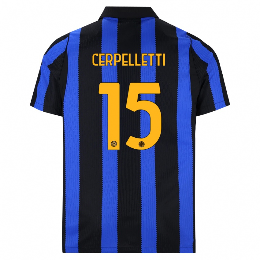 נשים Filippo Cerpelletti #15 שחור כחול צהוב ג'רזי ביתית 2026/27 חולצה קצרה