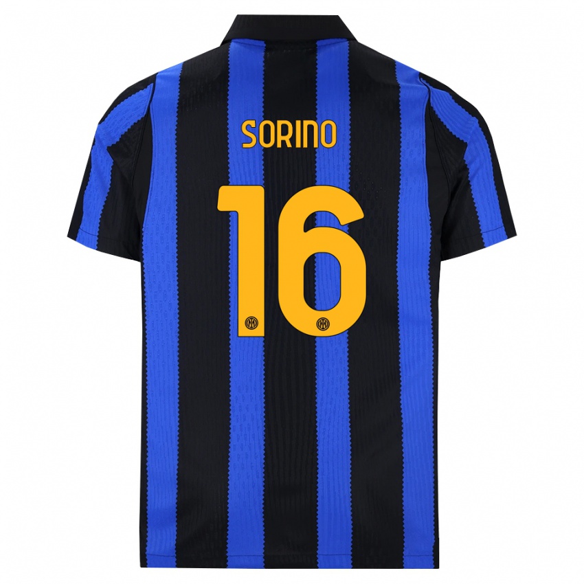 נשים Davide Sorino #16 שחור כחול צהוב ג'רזי ביתית 2026/27 חולצה קצרה
