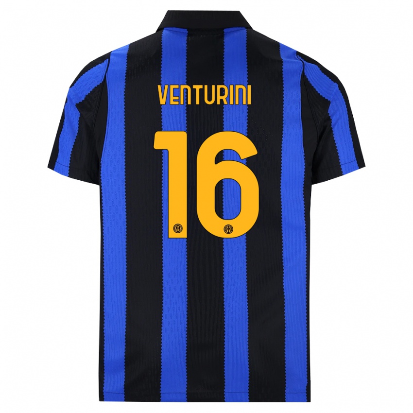 נשים Matteo Venturini #16 שחור כחול צהוב ג'רזי ביתית 2026/27 חולצה קצרה