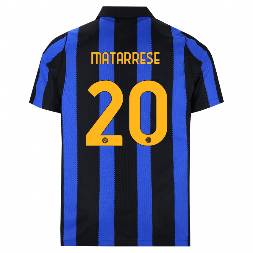 נשים Thomas Matarrese #20 שחור כחול צהוב ג'רזי ביתית 2026/27 חולצה קצרה