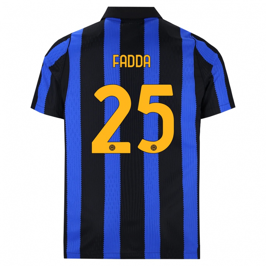 נשים Paola Fadda #25 שחור כחול צהוב ג'רזי ביתית 2026/27 חולצה קצרה