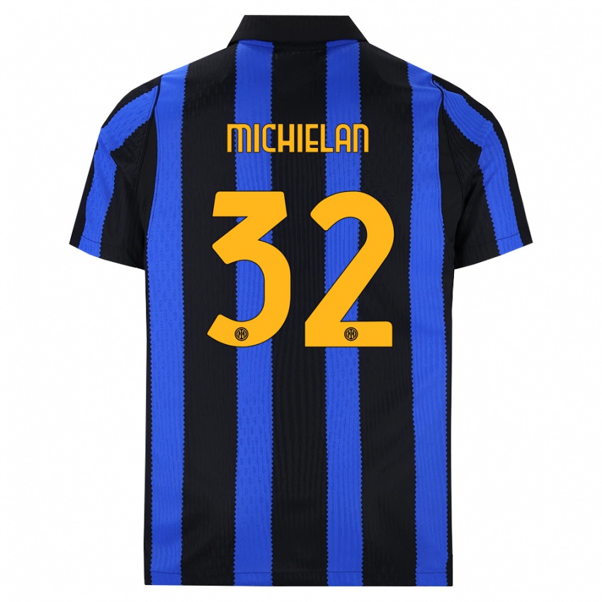 נשים Mattia Michielan #32 שחור כחול צהוב ג'רזי ביתית 2026/27 חולצה קצרה