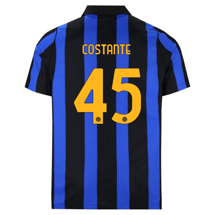 נשים Umberto Costante #45 שחור כחול צהוב ג'רזי ביתית 2026/27 חולצה קצרה