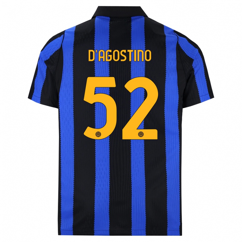 נשים Giovanni D'agostino #52 שחור כחול צהוב ג'רזי ביתית 2026/27 חולצה קצרה