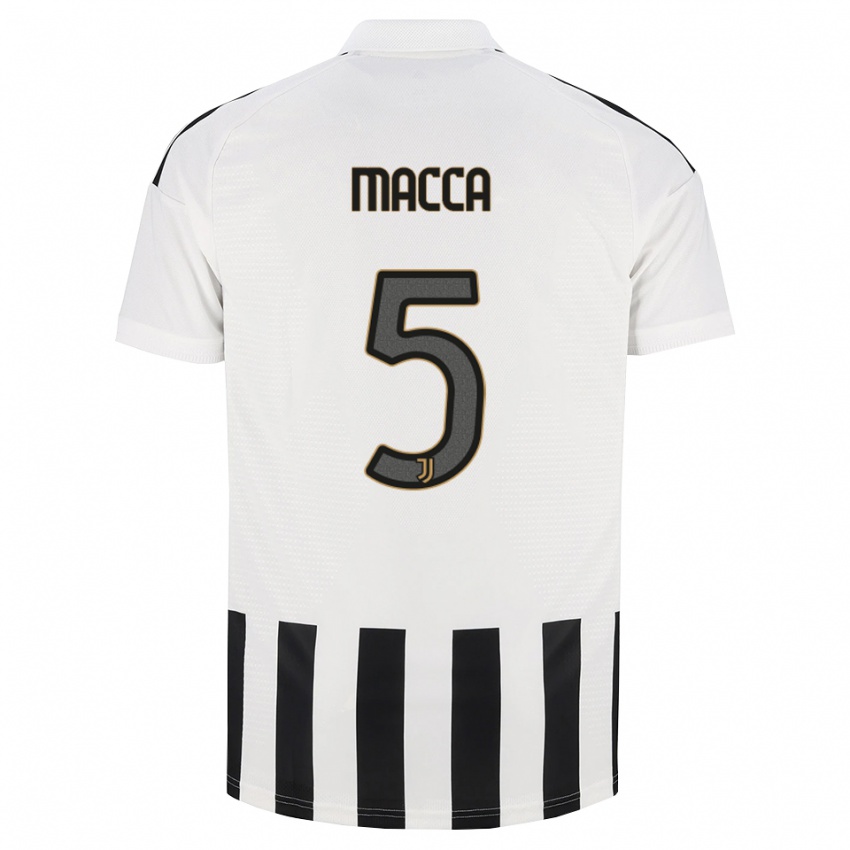 נשים Federico Macca #5 שחור לבן חום ג'רזי ביתית 2026/27 חולצה קצרה