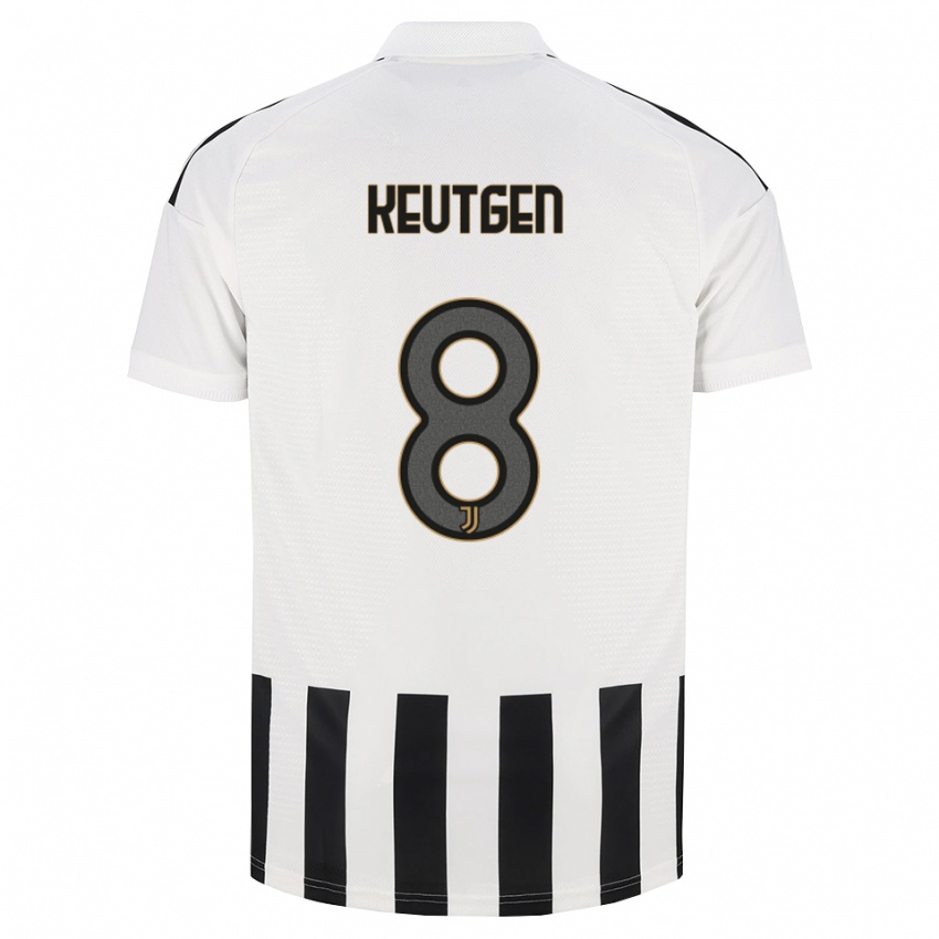 נשים Enzo Keutgen #8 שחור לבן חום ג'רזי ביתית 2026/27 חולצה קצרה