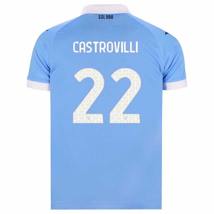 נשים Gaetano Castrovilli #22 כחול שמיים שחור לבן ג'רזי ביתית 2026/27 חולצה קצרה