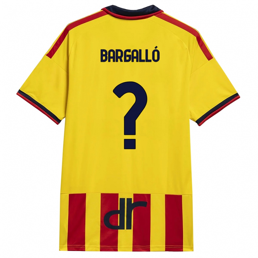 נשים Arnau Bargalló #0 צהוב אדום ג'רזי ביתית 2026/27 חולצה קצרה
