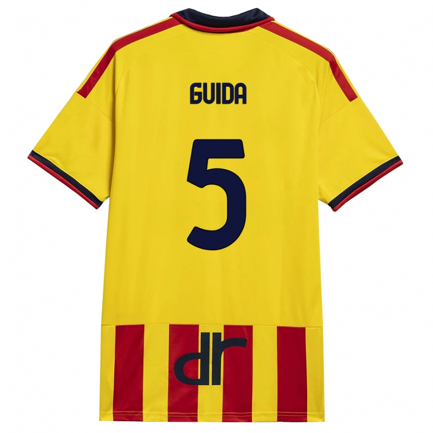 נשים Francesco Guida #5 צהוב אדום ג'רזי ביתית 2026/27 חולצה קצרה