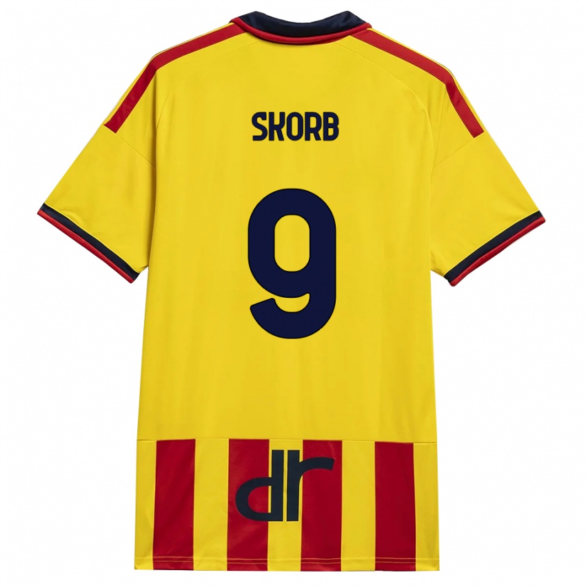 נשים Filip Skorb #9 צהוב אדום ג'רזי ביתית 2026/27 חולצה קצרה