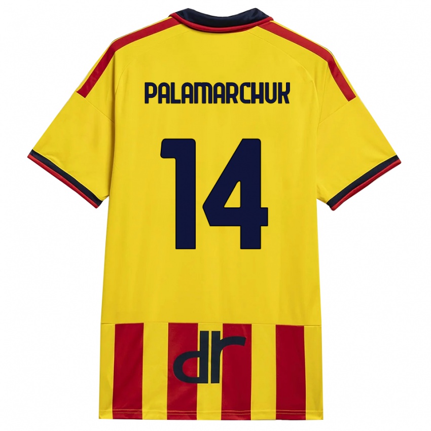 נשים Cristiano Vitaly Palamarchuk #14 צהוב אדום ג'רזי ביתית 2026/27 חולצה קצרה