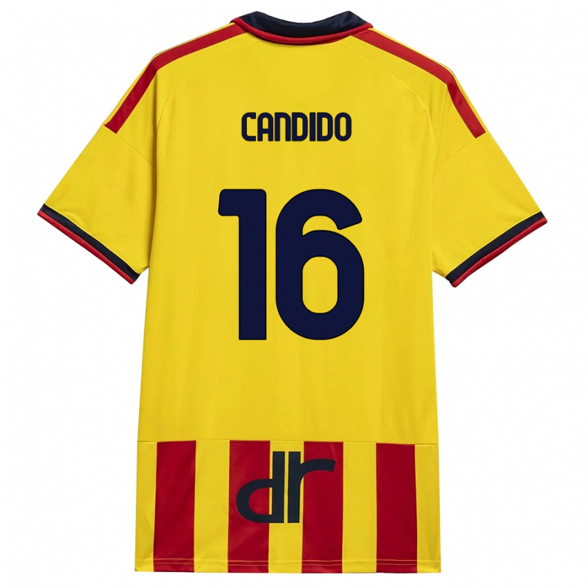 נשים Filippo Candido #16 צהוב אדום ג'רזי ביתית 2026/27 חולצה קצרה