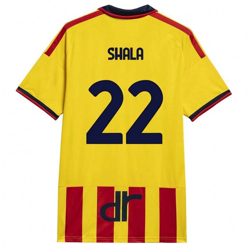 נשים Erlis Shala #22 צהוב אדום ג'רזי ביתית 2026/27 חולצה קצרה